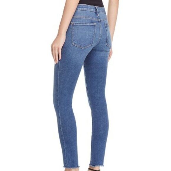 Frame Le Skinny De Jeanne Distressed raw Hemline Ankle Jeans [size 25] - Picture 2 of 13